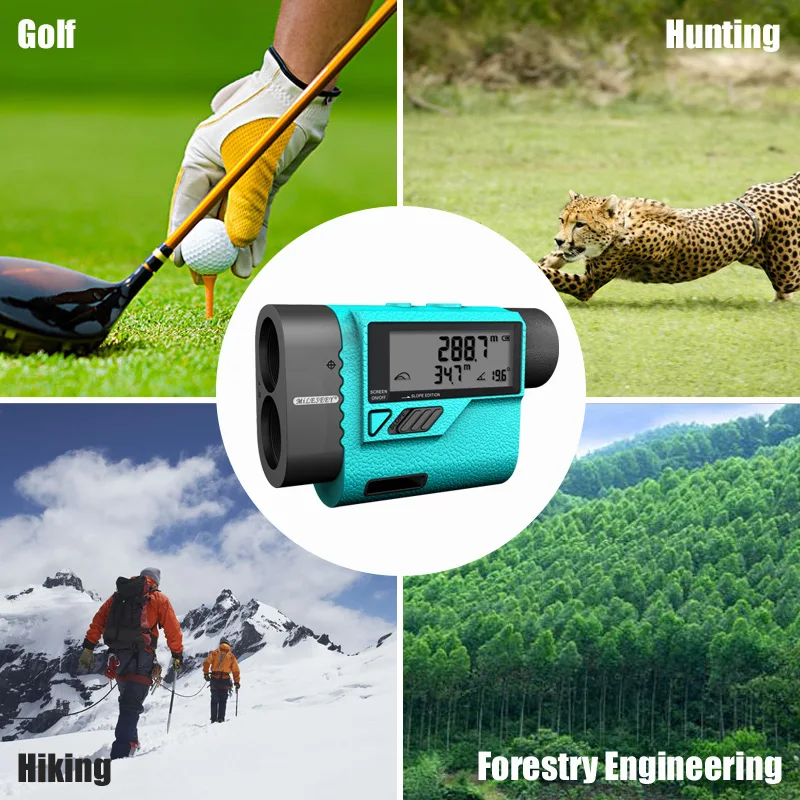 Mileseey PF3S Golf Laser Rangefinder Telescope 600m Laser Distance Meter Golf hunting Laser Range Finder with Flag-Lock 1500m