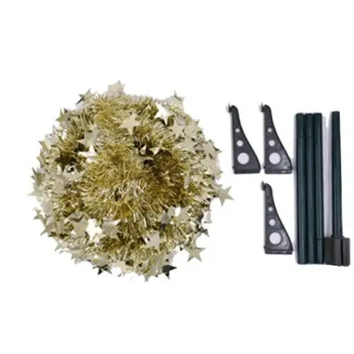 Hot 120cm DIY Folding Artificial Christmas Tree Xmas Ornament Home Party Decoration - Color: Golden
