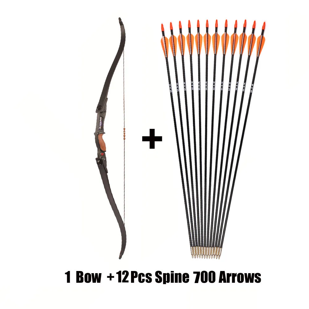1 Bow and 12 Arrow CS игровой лук 56 дюймов изогнутый лук с безвредным наконечником стрелы и набор стрел для стрельбы из лука на открытом воздухе Охота Стрельба игра - Цвет: 1 Bow and 12 Arrow