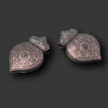 

4pcs Silver Plated Sacred Heart Necklace Pendant Catholic Metal Accessories DIY Charm For Jewelry Craft Making 39*26mm A1880