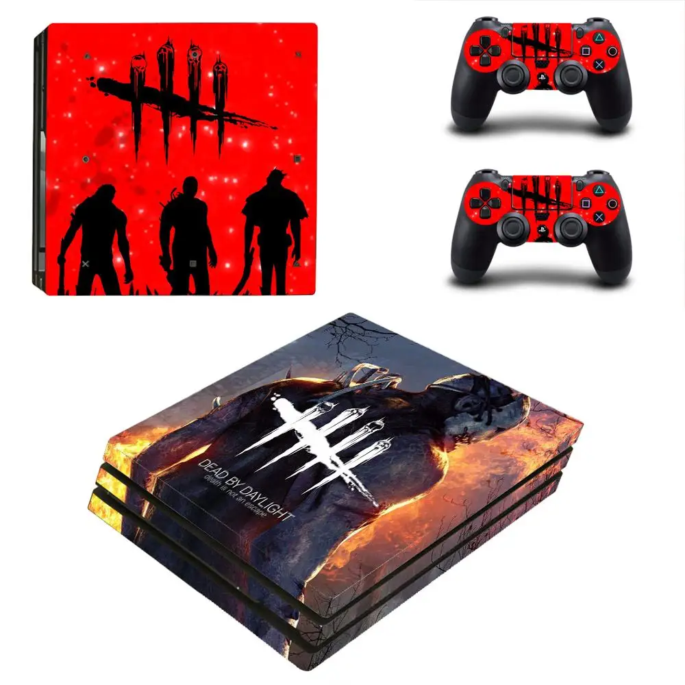 Серебристый Dead by Daylight PS4 Pro стикер Play station 4 Кожа Наклейка для playstation 4 PS4 Pro консоль и контроллер Кожа винил - Цвет: Серебристый