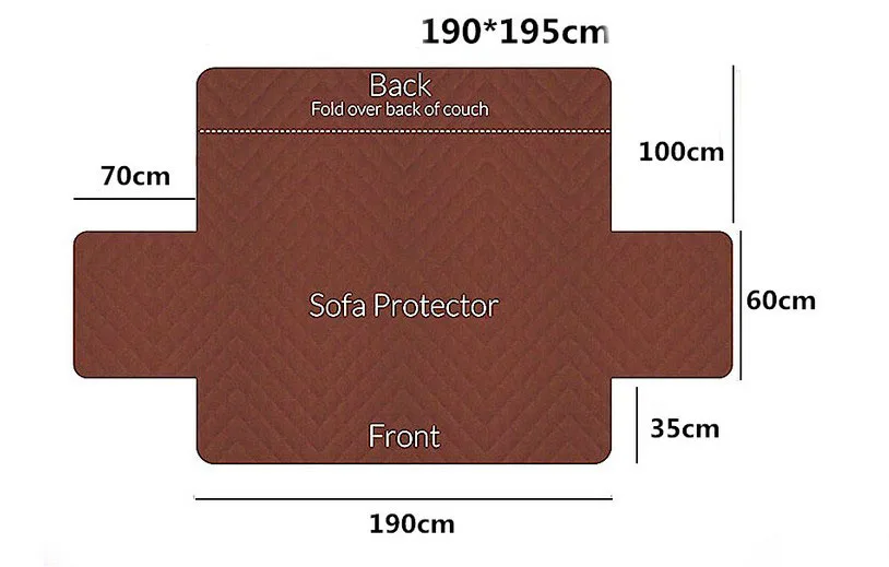 Sofa Couch Cover Pet Dog Kids Mat Furniture Protector Reversible Removable Armrest Slipcovers For 1/2/3 Seater Sofas Living Room