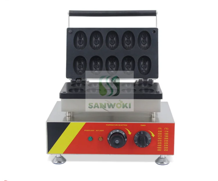 전기 계란 와플 메이커 기계, 상업 계란 모양 와플 베이커 철 금형, qq 계란 와플 기계, 계란 케이크 베이커 오븐, 10 개