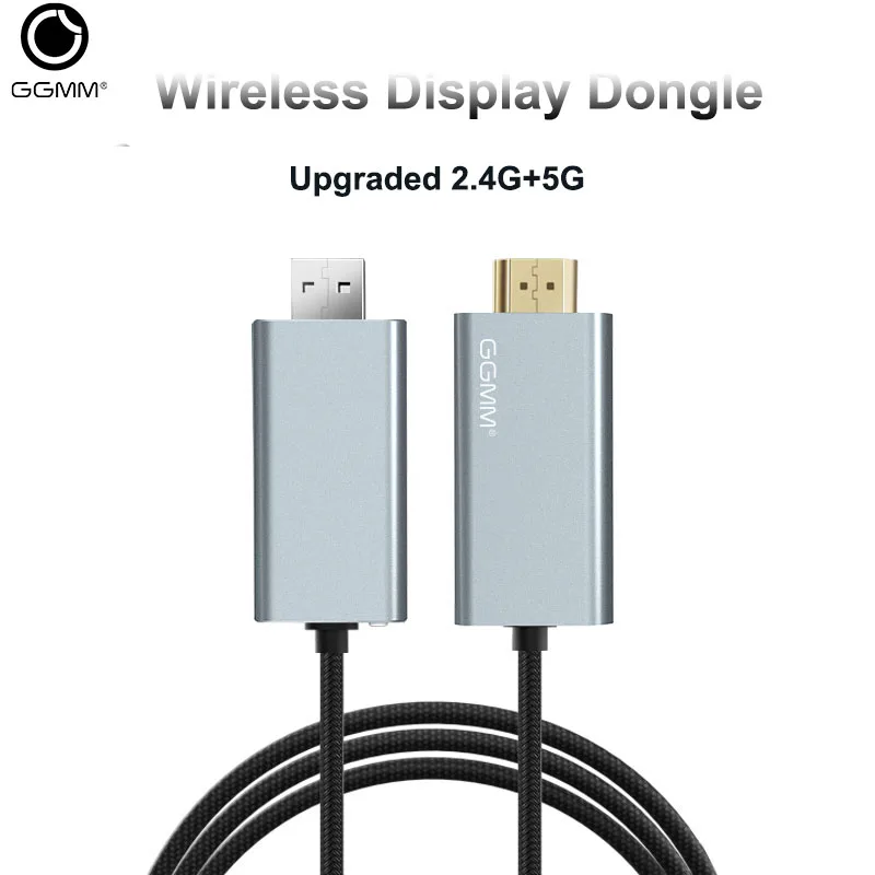 GGMM Universal TV Stick HDMI Mini Portable Wireless Display Dongle HD 1080P 5G 2.4G Receiver Support Airplay Miracast DLAN WiFi
