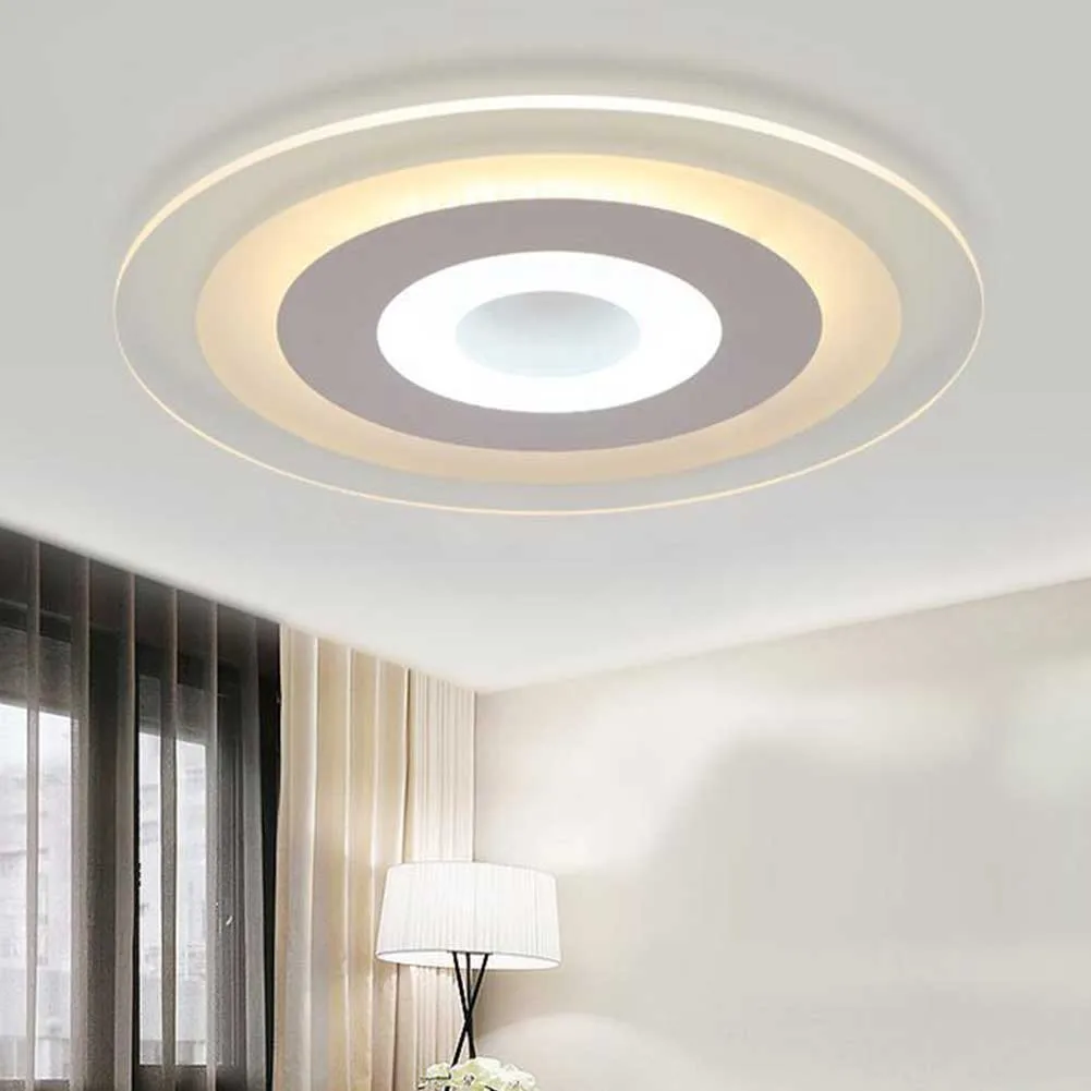 

WIFI Stepless Dimming Fashion Led Round Living Room Ultrathin Home Decor Lamp Night Modern 200mm Ceiling Light Acrylic Bedroom