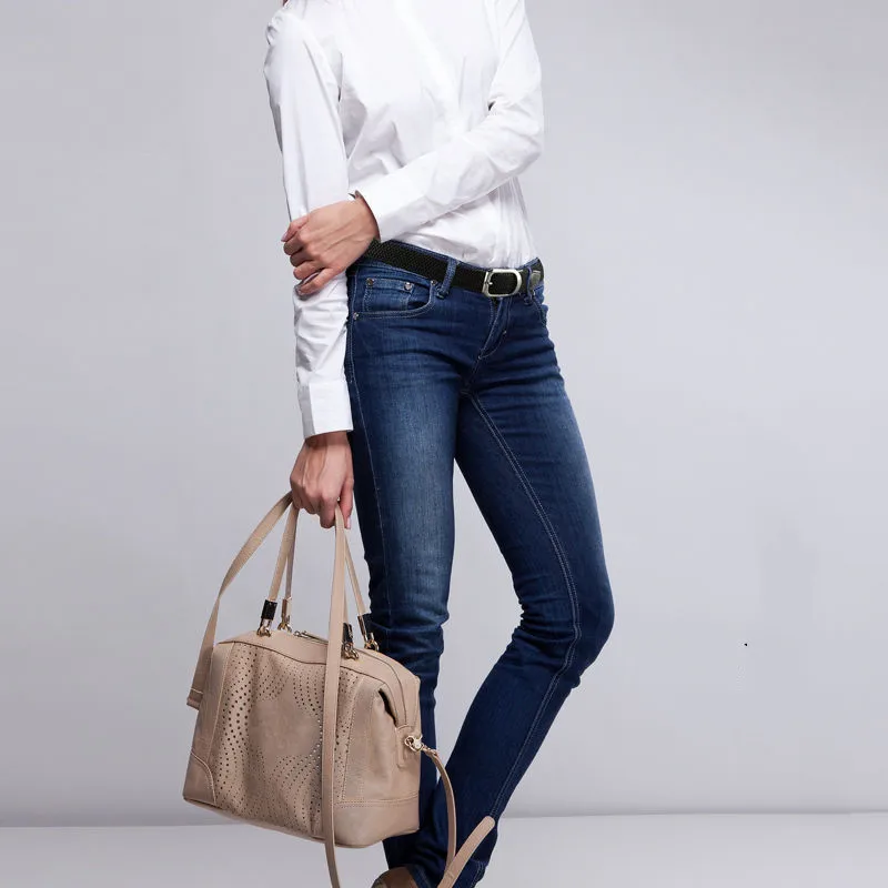 Nylon Belt Men Women Fashion Alloy Casual Stretch Jeans Decoration