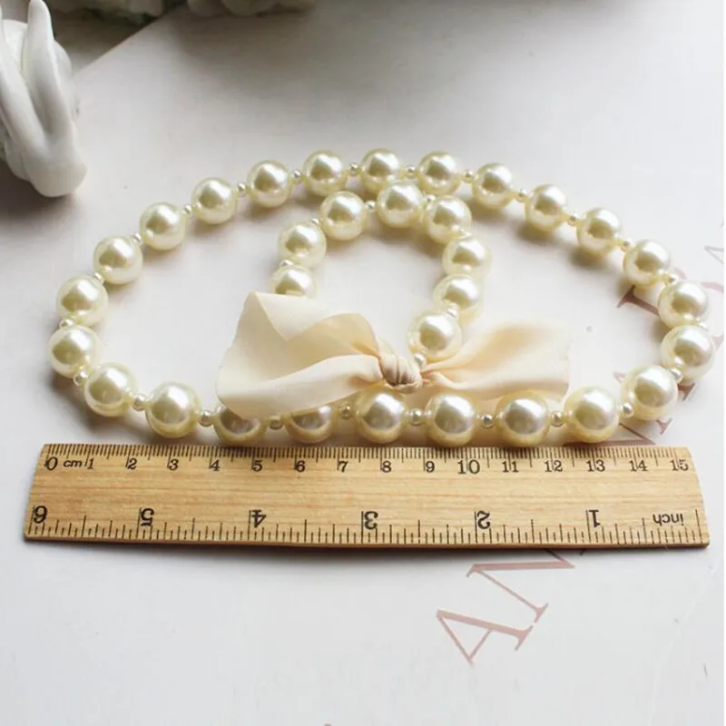 Новая мода Дети Романтический жемчужный ювелирный набор для детей имитация браслет из ожерелья и бисера маленькая девочка игрушки для вечеринки в честь Дня рождения подарки