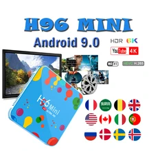 Netherlands tv box H96 MINI H6 android 9.0 tv boxes H.265 2.4G/5G Wifi HD 6k set top box 4GB 128GB Bluetooth media Player h96