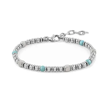 

Runda 2020 High Quality Stainless Steel Men and Women Tiger Eyes Colorful Bead Bracelet with Handmade Jewles Couple Gift