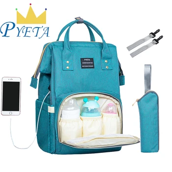 

Baby Diaper Bags With USB Port,Nappy Backpack Bolsa Maternidade Bags For Mummy,Maternity Travel Backpack Nursing Bag Baby Care
