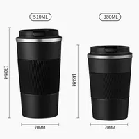 380ml 510ml Double Stainless Steel Coffee Thermos Mug with Non slip Case Car Vacuum Flask Travel