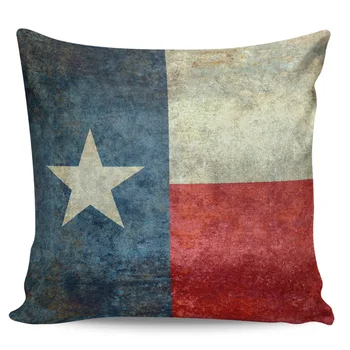 

Texas State Flag Retro Style Pattern Pillow Covers Cases Cover Cushion Pillowcase Square Print