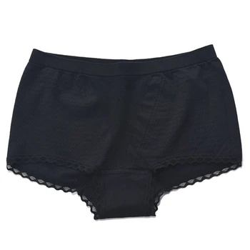 

Women Mid-Waist Tummy Hip Super Elastic Seamless Underwear Solid Color Lace Boxer Briefs Large Size New Arrivals