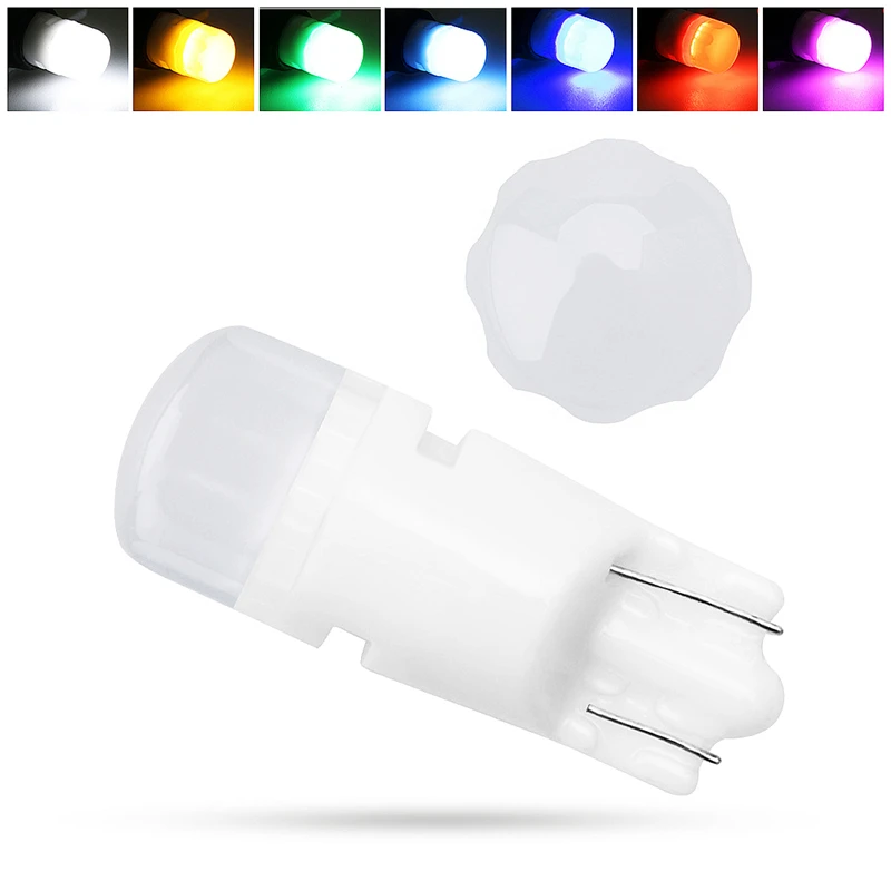 500x New T10 W5W Ceramic LED Waterproof Wedge Licence Plate Lights WY5W Turn Side Lamp Car Reading Dome Light Auto Parking