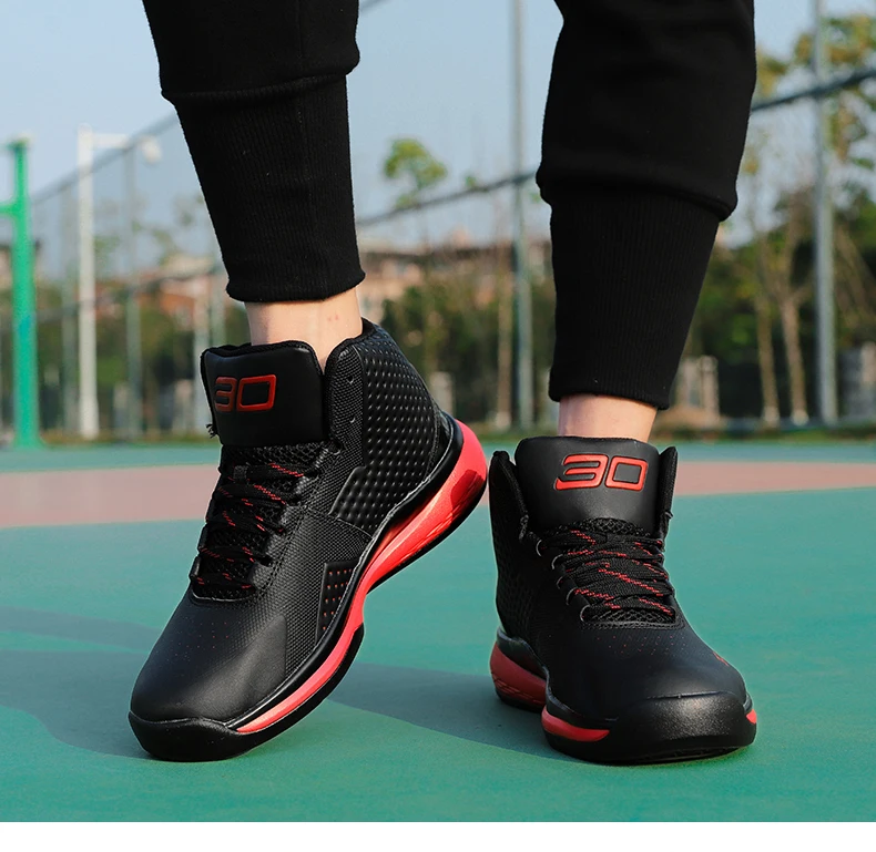 Летние дышащие баскетбольные кроссовки мужские и женские баскетбольные уличные баскетбольные кроссовки белые спортивные кроссовки мужские баскетбольные черные 38