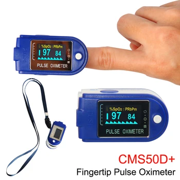 

CMS50D+ Pulse Oximeter Household Digital Home Fingertip Blood Oxygen Saturation Meter SPO2 PR Heart Rate Health Monitor