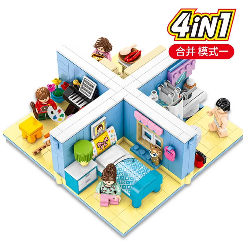 Домашняя декорация серия с изображением улиц города 481 шт. модель дома