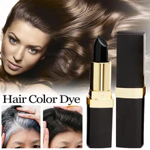 Портативная одноразовая краска для волос, натуральный растительный черный мгновенный цвет, краска для волос, временная линия для волос, цветная ручка, покрытие для белых волос