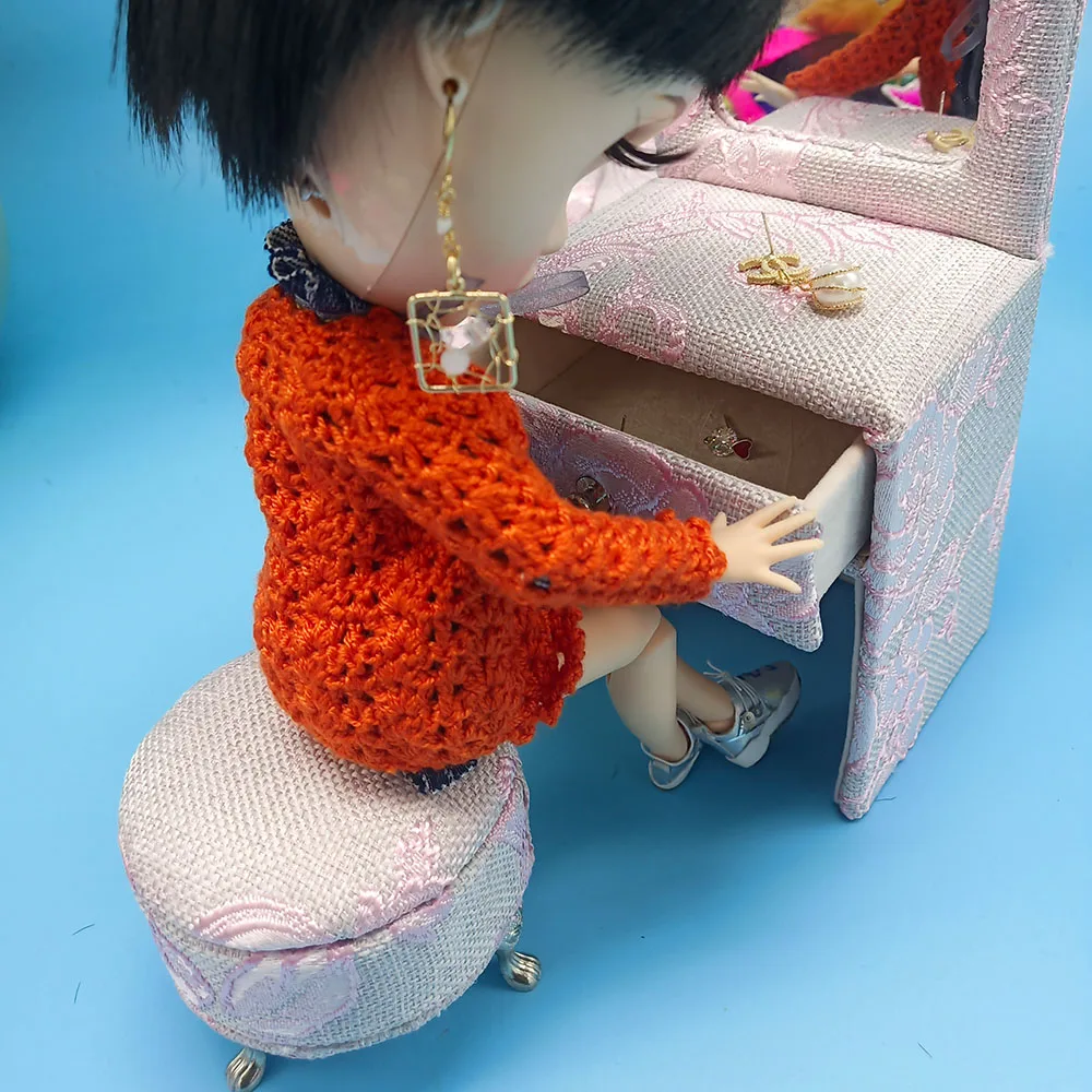 Lovley Knit Wool Sweater For Bjd 1/6 Doll Clothes Girl BJD Accessories Sweet Orange color Fashion Birthday Gifts | Игрушки и хобби