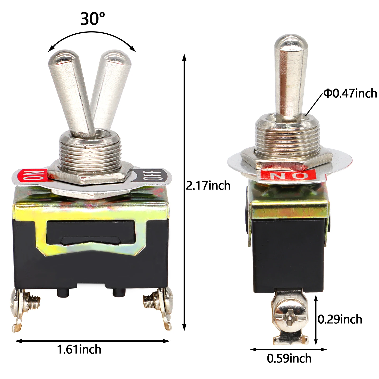 10 stücke Rocker Kippschalter 15A 250 V AUF/OFF SPST 2Pin Heavy Duty Auto Boot Mit Wasserdichte Boot kappe Abdeckung Licht Lampe Zubehör – Detail 2