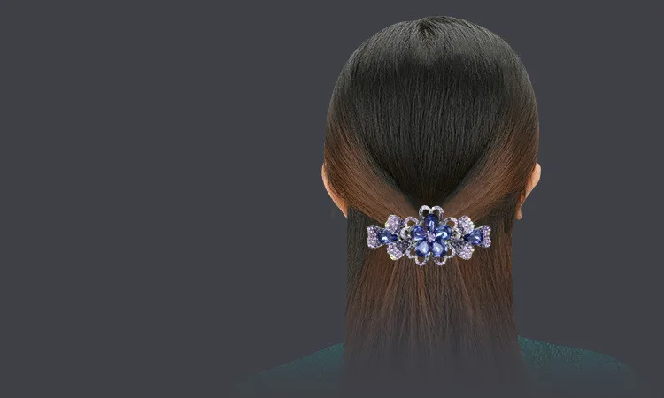 banana hair clips 2020 Flower Crystal Hair Spring  Clips For Women Flower Hairpins Barrette Rhinestone Hair Headdress Accessories head scarves for women