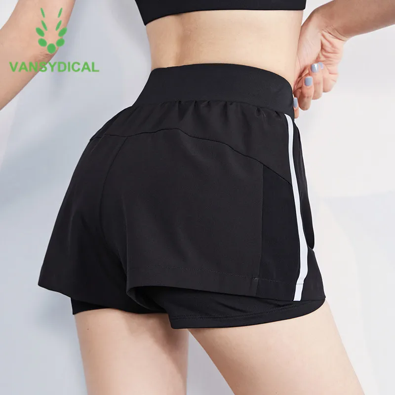 Vansydical женские спортивные колготки 2 в 1 шорты для спортзала йоги дышащие леггинсы