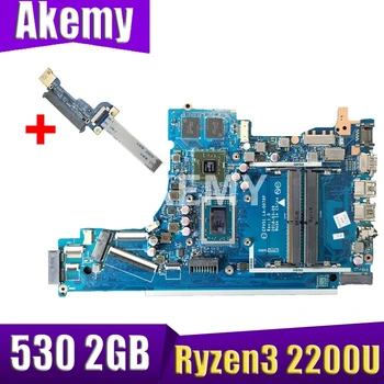 

AKemy For HP 15-DB Series Laptop Motherboard With DSC 530 2GB Ryzen3 2200U CPU EPV51 LA-G076P L20668-601 L20668-001