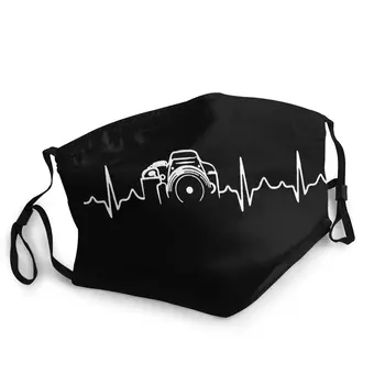 

Heartbeat Of Camera Reusable Mouth Face Mask Photographer Anti Haze Dustproof Mask Protection Cover Respirator Mouth Muffle