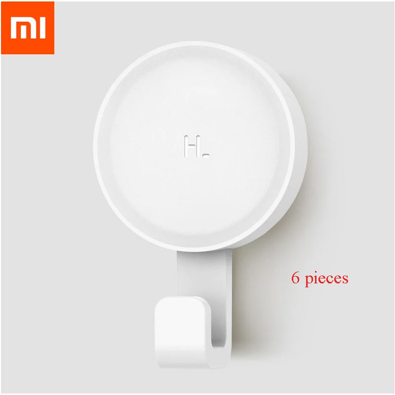 Xiaomi HL настенный клей спасательный крючок/настенный Швабра Крюк Спальня Кухня настенный держатель 3 кг максимальная нагрузка до импортированного 3 м клей - Цвет: 6pcs
