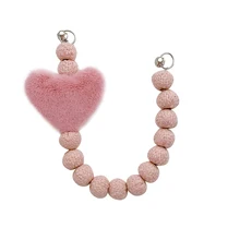 Women's Fashion Plush Love Hand Chain DIY Bag Jewelry Accessories Yarn Ball Hand Chain Screw Buckle
