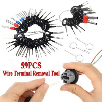 

59Pcs Auto Plug Wire Terminal Removal Tool Electrical Car Key Pin Wire Crimp Connector Extractor Kit Accessories Dropshipping