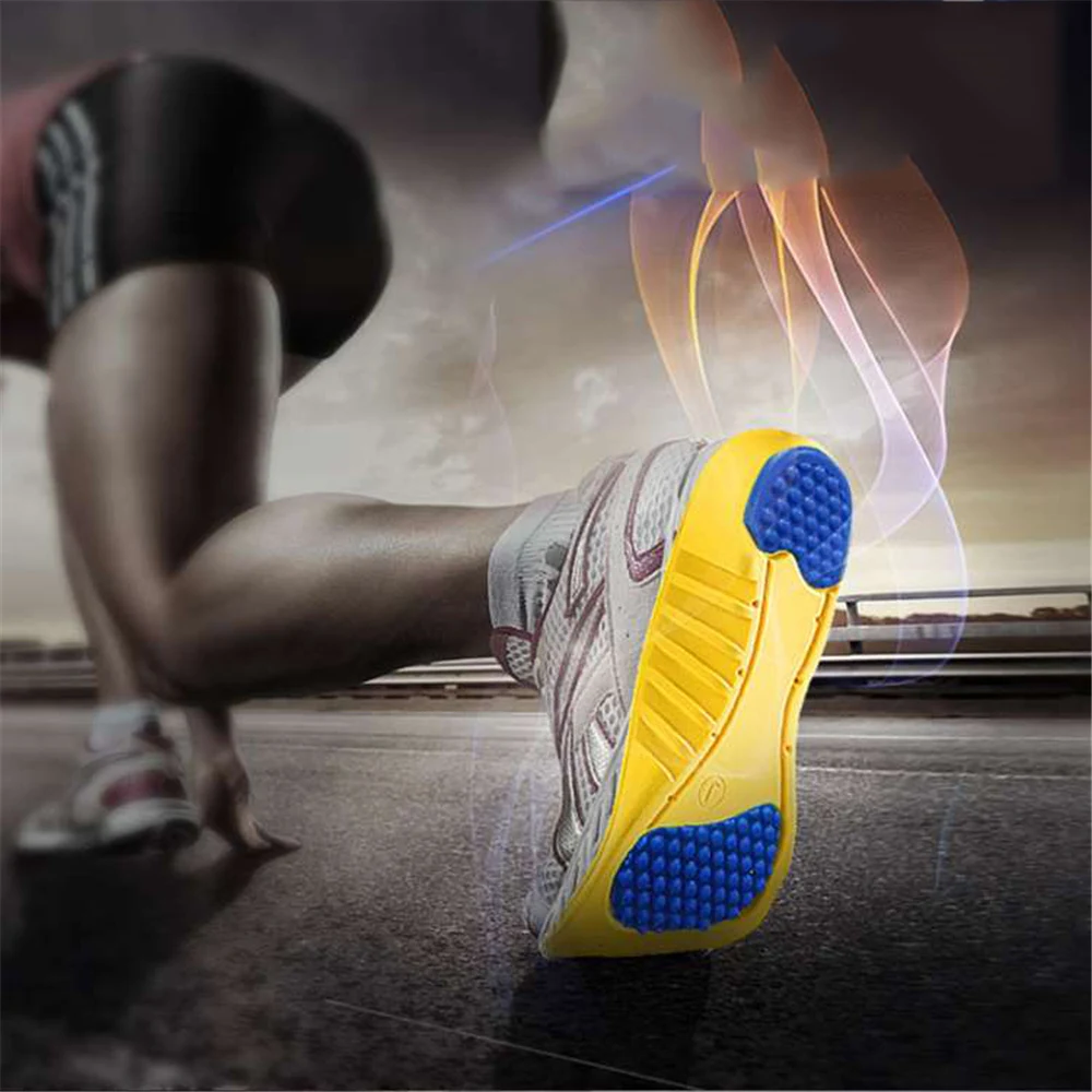 

Memory foam insole arch support shoes gray + yellow orthodontic soft and comfortable breathable