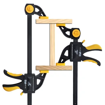

4/6/8 Inch Clip Quick Ratchet Release Speed Squeeze Wood Working Work Bar F Clamp Clip Kit Spreader Gadget Tools DIY Hand Tool