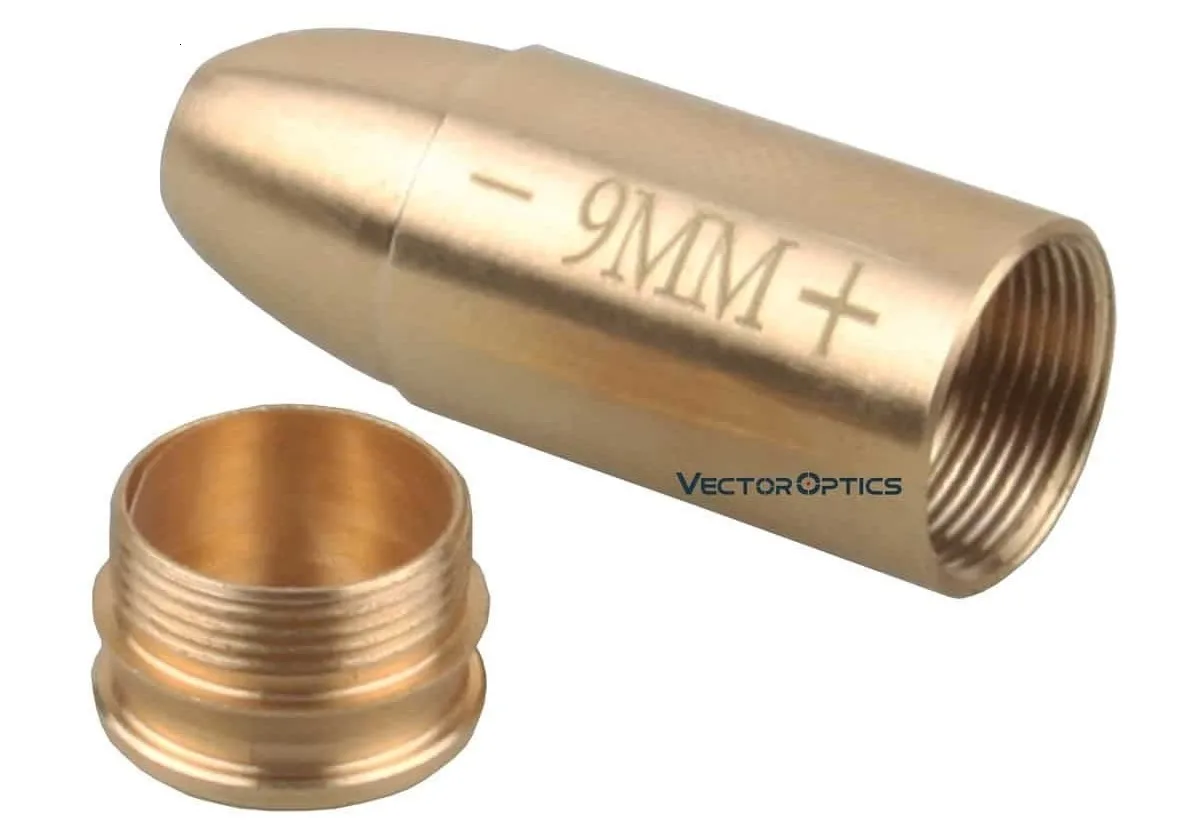 Vector Optics 9MM Brass Cartridge Red Laser Bore Sight Collimator BoreSighter • FISHISHERE