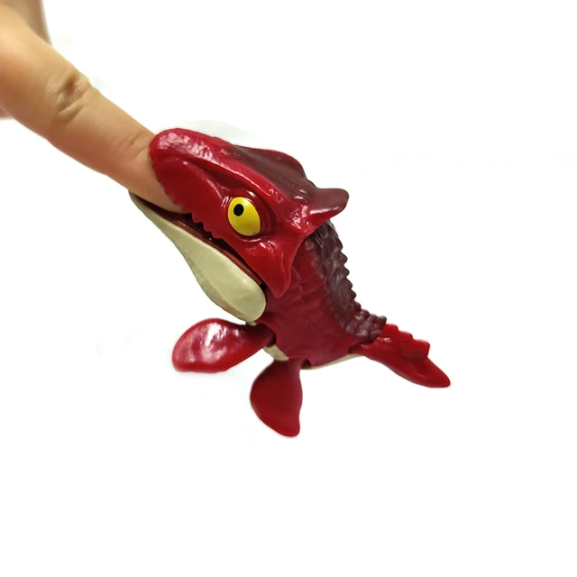 Biting Hand Dinosaur Finger Dinosaur Toy Fidget Tricky Mosasaur Blue Red Jurassic World Interactive Creative Child Kid Xmas Gift 2