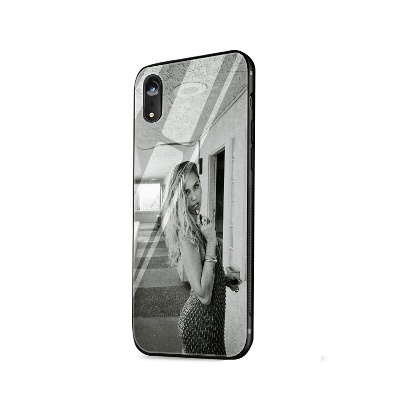 Чехол для мобильного телефона стекло для iPhone XR X XS Max для iPhone 7 8 6 6s Plus 5 5S SE чехол Майли Сайрус - Цвет: G4