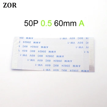 

30pcs FFC FPC 50pin flat flexible cable 0.5mm pitch forward reverse Width 25.5mm lenght 60mm Ribbon 50p Flex Cable Type A B