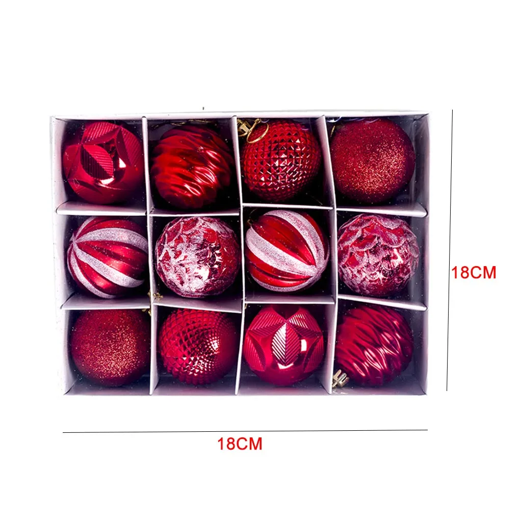 12pcs Christmas Tree Mini Hanging Baubles Decoration Ornament Small Christmas Tree Holiday Ornaments