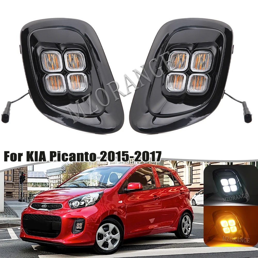 1 Set Led Drl For Kia Picanto 2015 2016 2017 Led Daytime Running Light