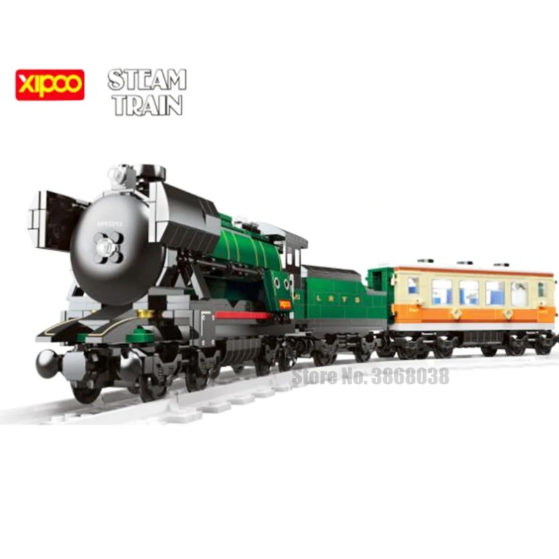 

in stock 905pcs Technic Series Emerald Night Train Model Building Kit Block Bricks Compatible lepining Technic Toys