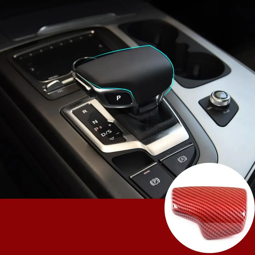 

Car Styling For Audi A4 A5 Q7 Q5 S4 S5 2016-2020 ABS plastic Console Gearshift Handle Head Frame Cover Car Interior Accessories