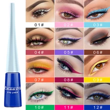 Cmaadu Матовый жидкий цвет фиолетовый зеленый подводка для глаз для женщин Косметика Водонепроницаемый стойкий пигментированный карандаш для глаз красный синий коричневый