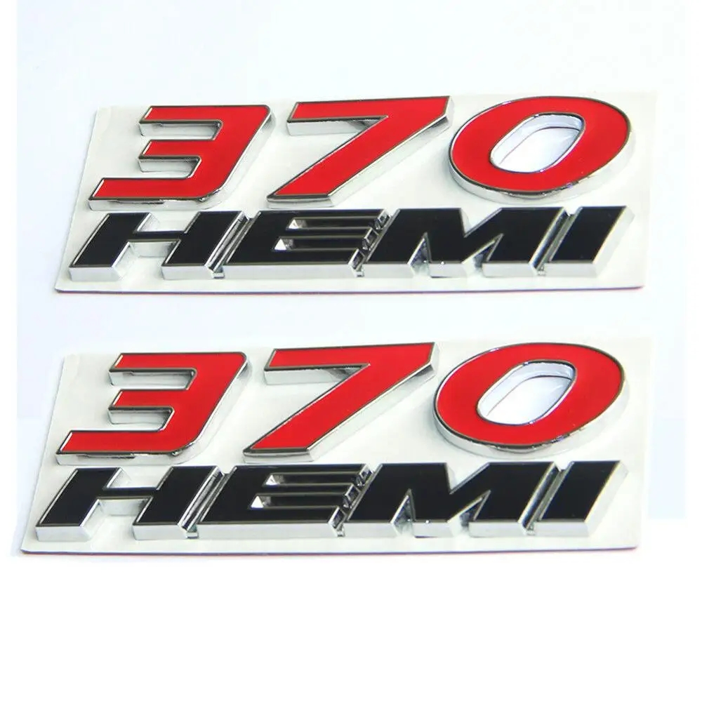 2x370 307 HEMI значок с эмблемой 3D L для Challenger наклейка логотип зарядного устройства R