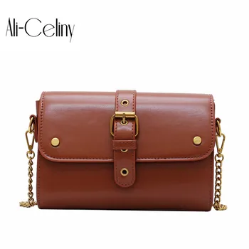 

Retro large bag women 2019 new Korean fashion simple chain small square bag single shoulder small Satchel
