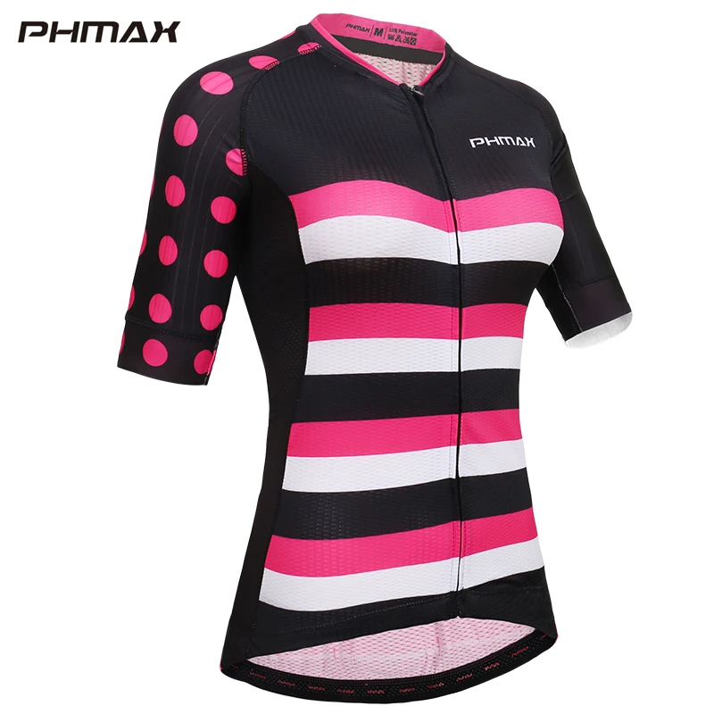 cycling jersey PHMAX Женская дышащая велосипедная Джерси противоскользящая велоспортивная одежда для гонок спортивная летняя одежда для велоспорта мотобайк, велосипед, велотренажер рубашки - Цвет: cycling jersey
