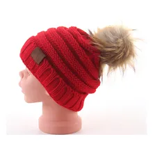 Зимние Шапки для детей однотонные теплые шапки для малышей в стиле «кроше» ручной работы Кепка, теплая зимняя детская Шапки Шерстяная трикотажная шапка wit CC