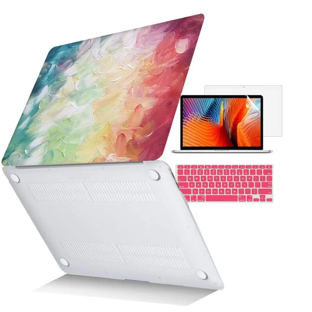 Оранжевый Сумка для ноутбука, чехол для Macbook Air 13, чехол-клавиатура для Macbook Air Pro retina 11 12 13 15 Mac Book 13,3, 15,4 дюймов, сенсорная панель - Цвет: Оранжевый