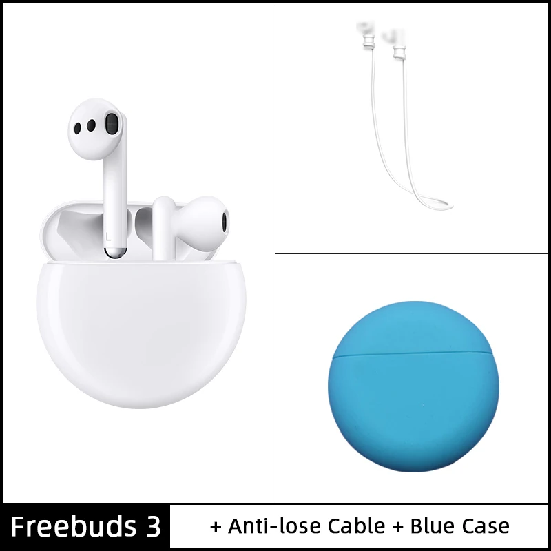 White Add Cable BC huawei FreeBuds 3 Bluetooth наушники TWS беспроводные наушники Kirin A1 чип контроль 20 часов работы от батареи Функция ANC промо-код newyear1200 / newyear600 - Цвет: White Add Cable BC