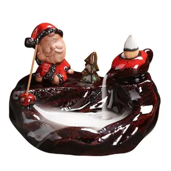 

Christmas Atmosphere Backflow Incense Burner with Free 10PCs Reflux Incense Cone for Home decoration