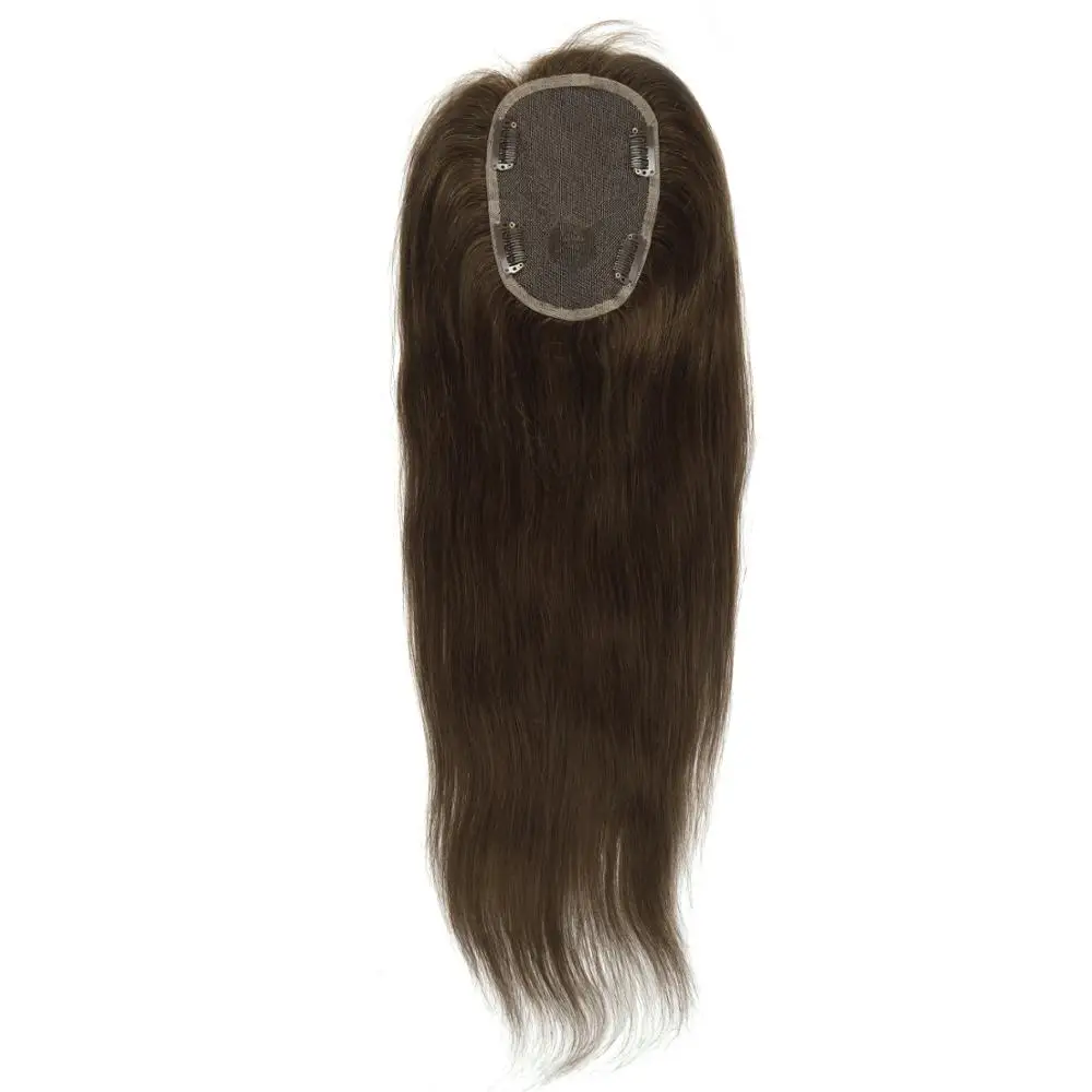Neitsi 10*13 см 14 дюймов прямые Remy человеческие волосы Topper Wig 100% настоящие кружевная